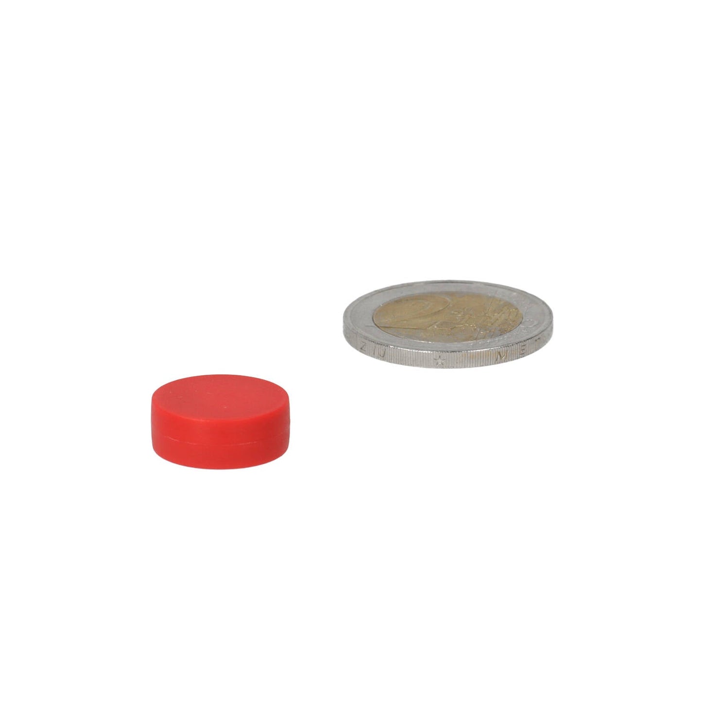 Neodymium Schijfmagneet ø16 x 6 mm N45 kunststof coating (Rood) - Magnetenspecialist Import & Export B.V.