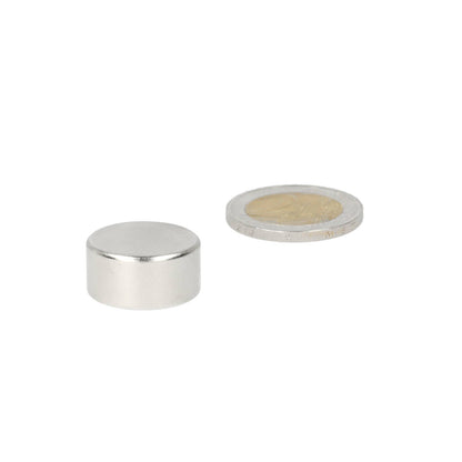 Neodymium Schijfmagneet Ø20 x 10 mm N48 NiCuNi - Magnetenspecialist Import & Export B.V.