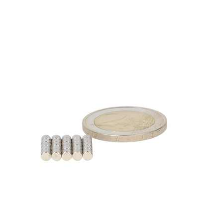 Neodymium Schijfmagneet Ø3 x 3 mm N52 NiCuNi - Magnetenspecialist Import & Export B.V.