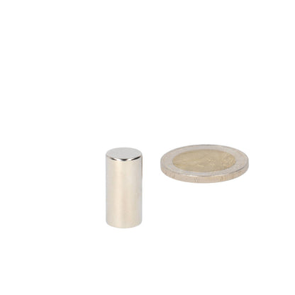 Neodymium Staafmagneet Ø10 x 20 mm N45 NiCuNi - Magnetenspecialist Import & Export B.V.