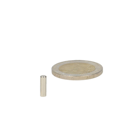 Neodymium Staafmagneet Ø3 x 15 mm N50 NiCuNi - Magnetenspecialist Import & Export B.V.