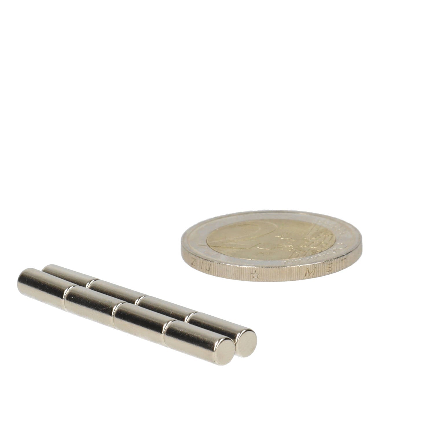 Neodymium Staafmagneet Ø4 x 10 mm N48 NiCuNi - Magnetenspecialist Import & Export B.V.