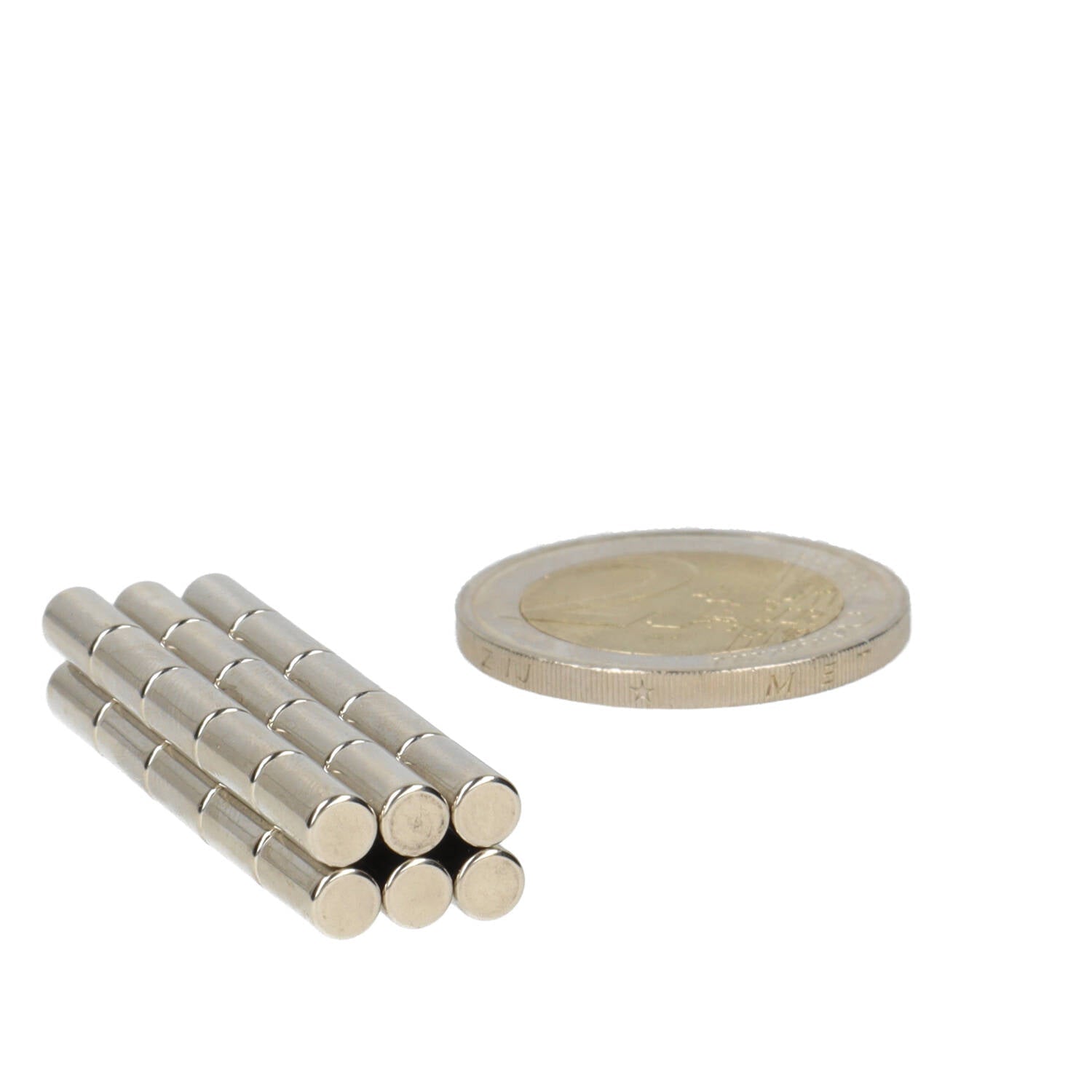 Neodymium Staafmagneet Ø4 x 8 mm N48 NiCuNi - Magnetenspecialist Import & Export B.V.