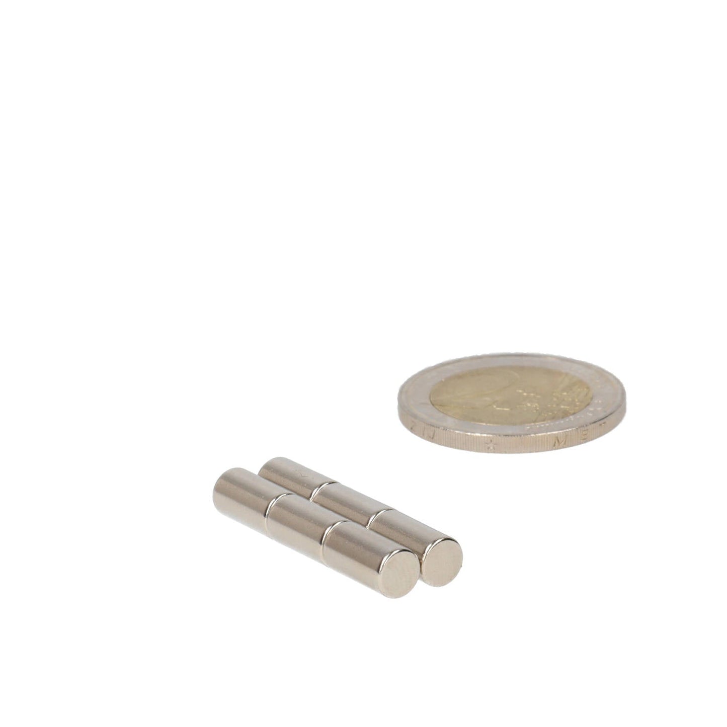 Neodymium Staafmagneet Ø5,5 x 10 mm N48 NiCuNi - Magnetenspecialist Import & Export B.V.
