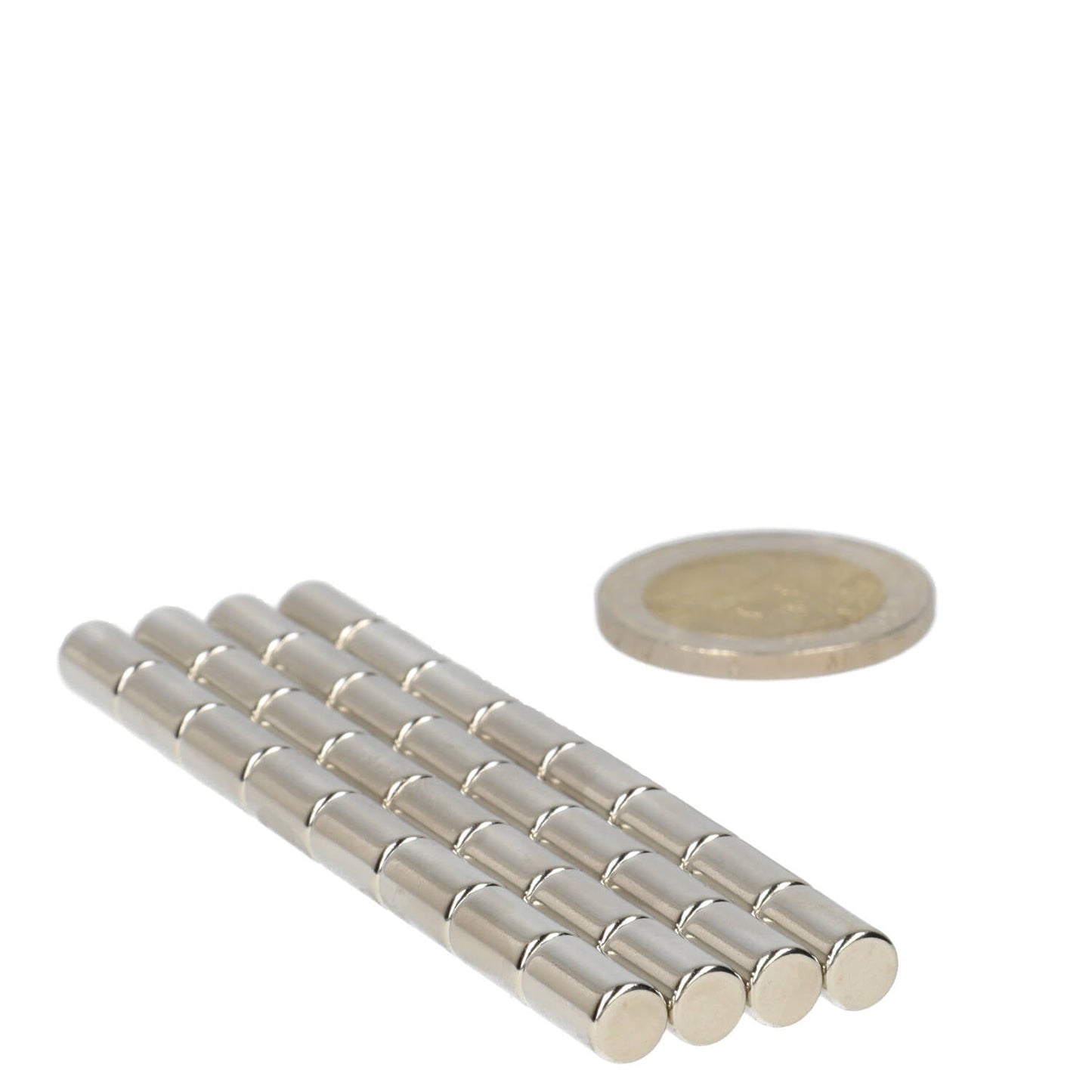 Neodymium Staafmagneet Ø6 x 10 mm N48 NiCuNi - Magnetenspecialist Import & Export B.V.