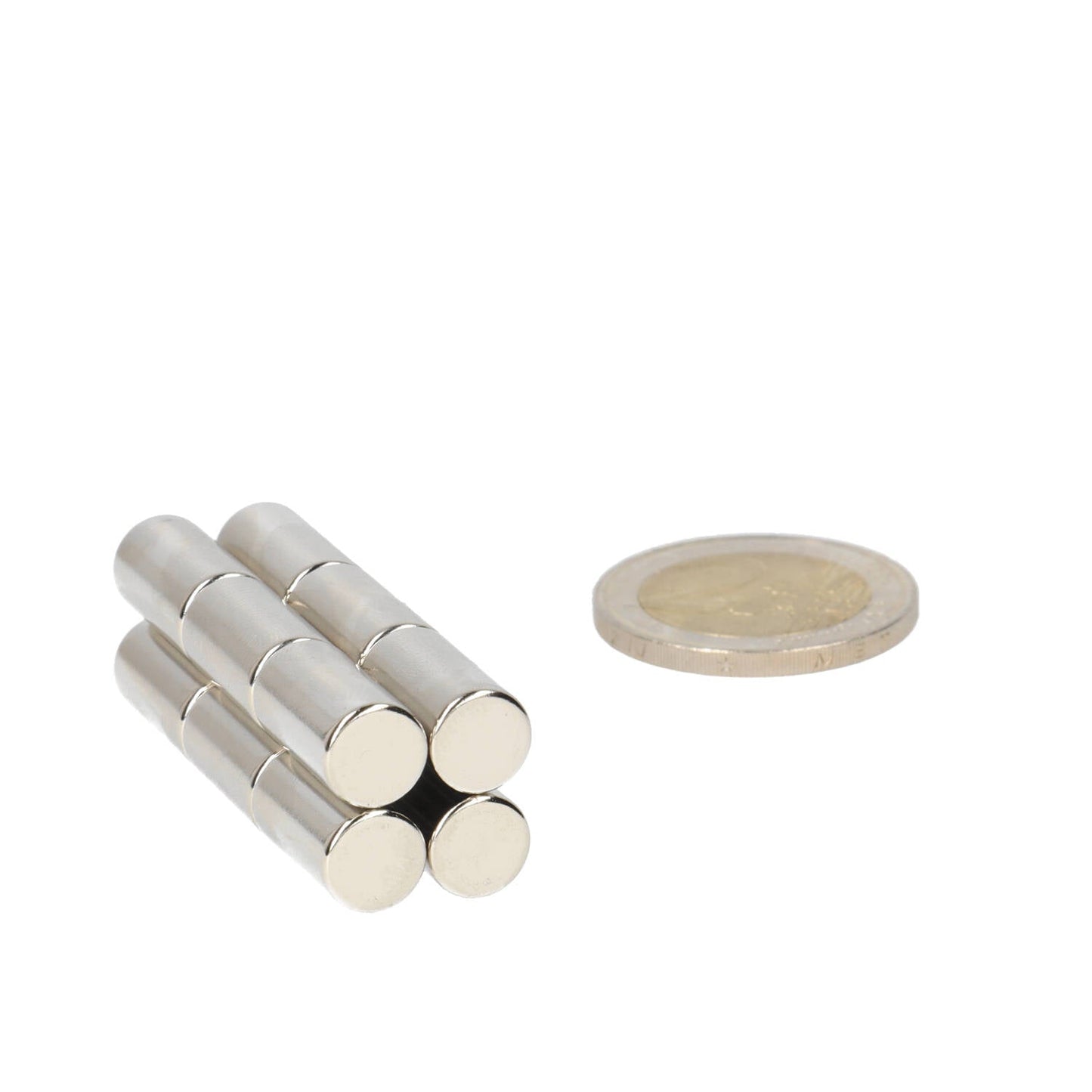 Neodymium Staafmagneet Ø8 x 15 mm N48 NiCuNi - Magnetenspecialist Import & Export B.V.