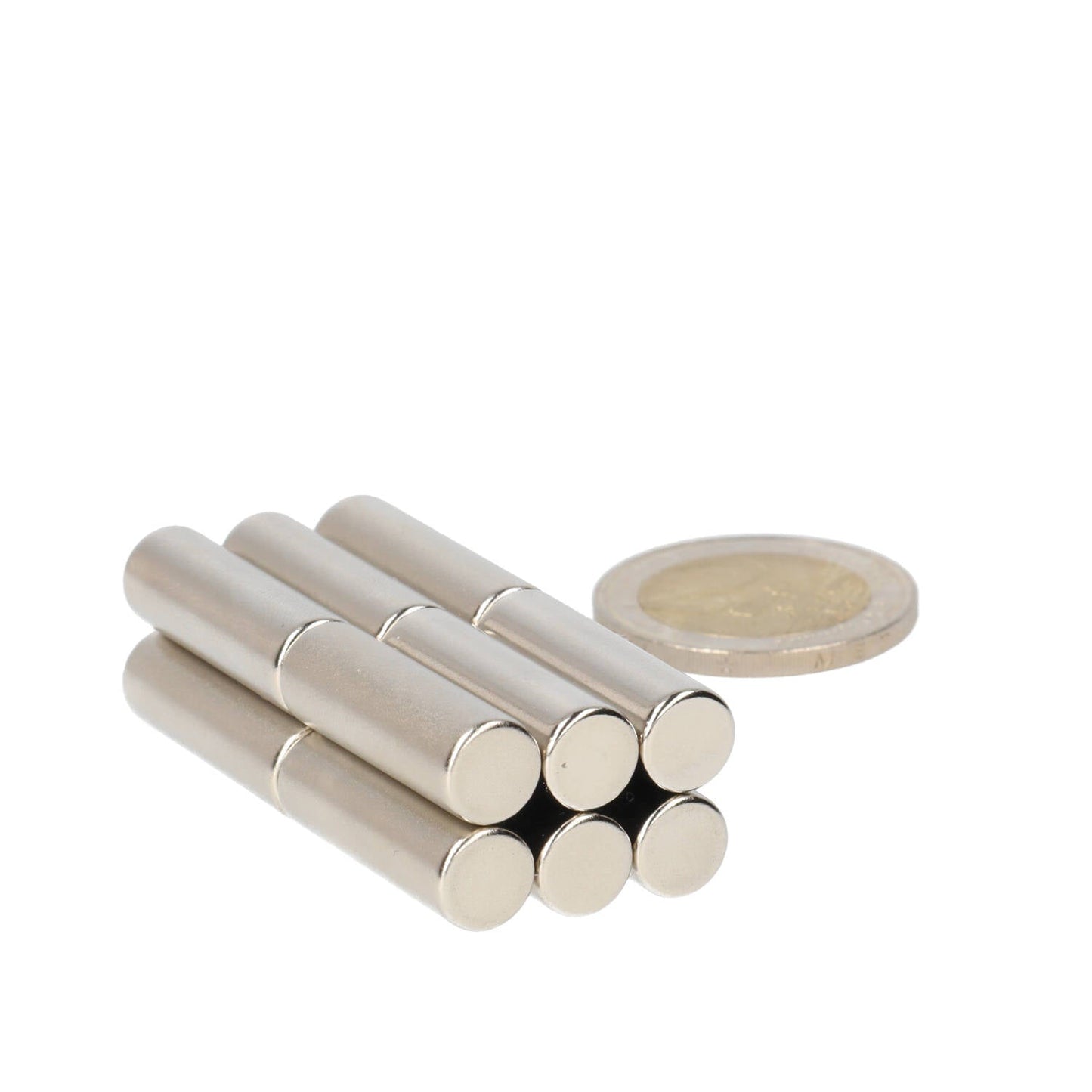 Neodymium Staafmagneet Ø8 x 25 mm N45 NiCuNi - Magnetenspecialist Import & Export B.V.