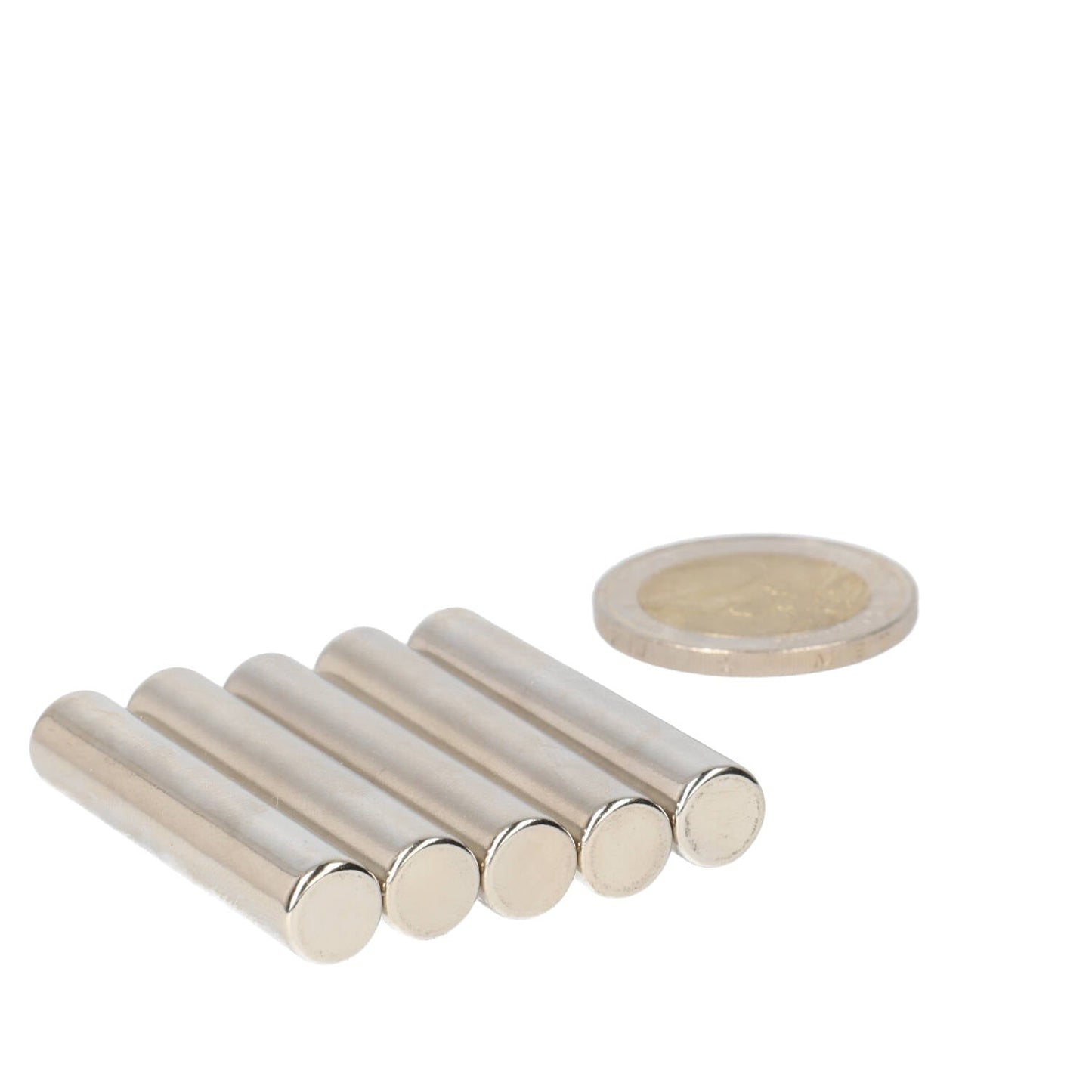 Neodymium Staafmagneet Ø8 x 40 mm N45 NiCuNi - Magnetenspecialist Import & Export B.V.