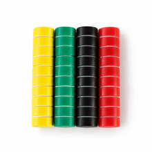 Ensemble de bureau – 40 aimants de couleur pour tableaux blancs et tableaux de planification (Ø16 x 6 mm)