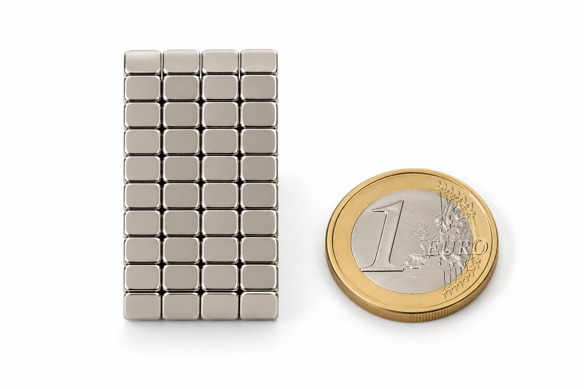 Heizkörperfolien-Magnete 8x4x3 mm – Neodym N50 – 40 Stück