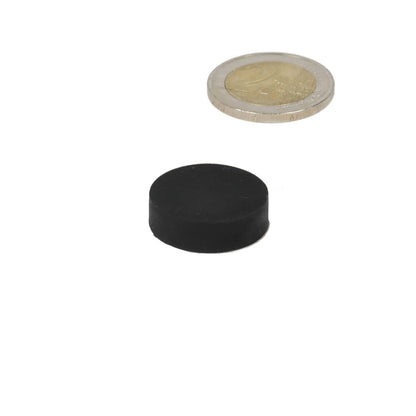 Rubber Schijfmagneet Ø22 mm N42 Rubber ommantelde magneten - Magnetenspecialist Import & Export B.V.