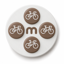 Cycling Race Number Magnets – Brown – Set of 8