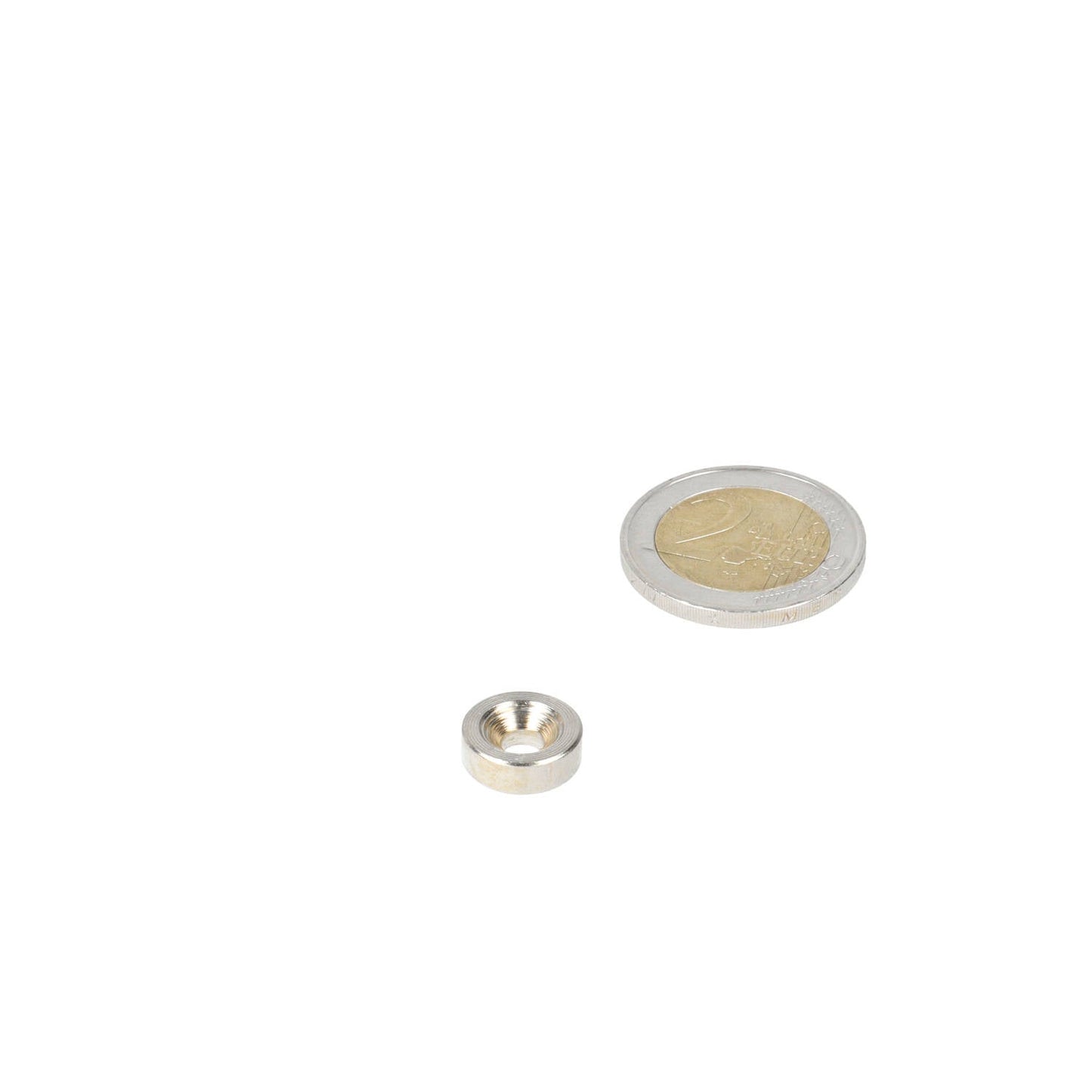 Stalen Ring Ø12 x Ø8,1 x 4 mm met boor-/verzinkgat (geen magneet) - Magnetenspecialist Import & Export B.V.