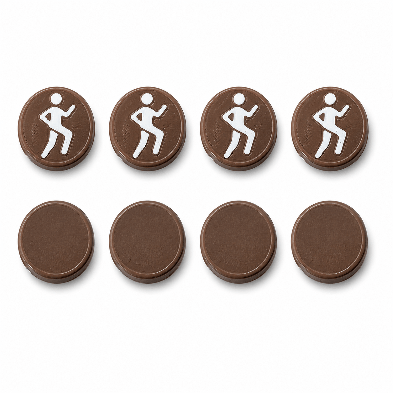 Startnummer Magneten Hardlopen – Bruin – Set van 8 - Magnetenspecialist Import & Export B.V.