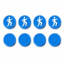 Startnummer Magneten Hardlopen – Middenblauw – Set van 8 - Magnetenspecialist Import & Export B.V.