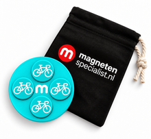 Cycling Race Number Magnets – Turquoise – Set of 8