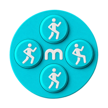 Running Bib Magnets – Turquoise – Set of 8