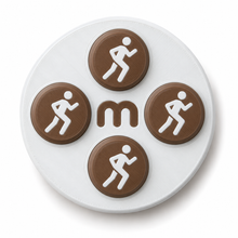 Running Bib Magnets – Brown – Set of 8