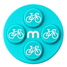 Cycling Race Number Magnets – Turquoise – Set of 8