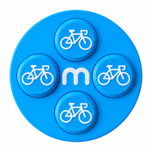 Cycling Race Number Magnets – Light Blue – Set of 8
