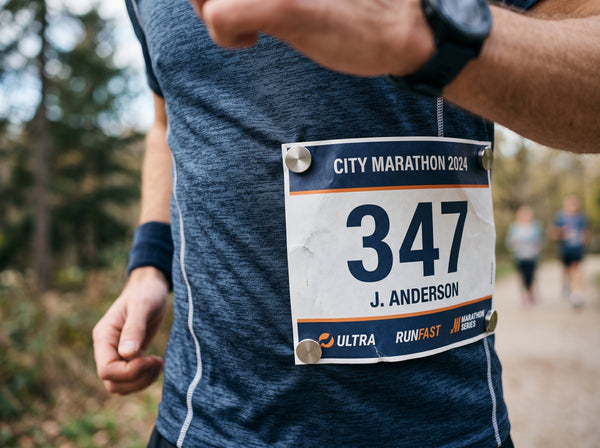 Race bib magnets